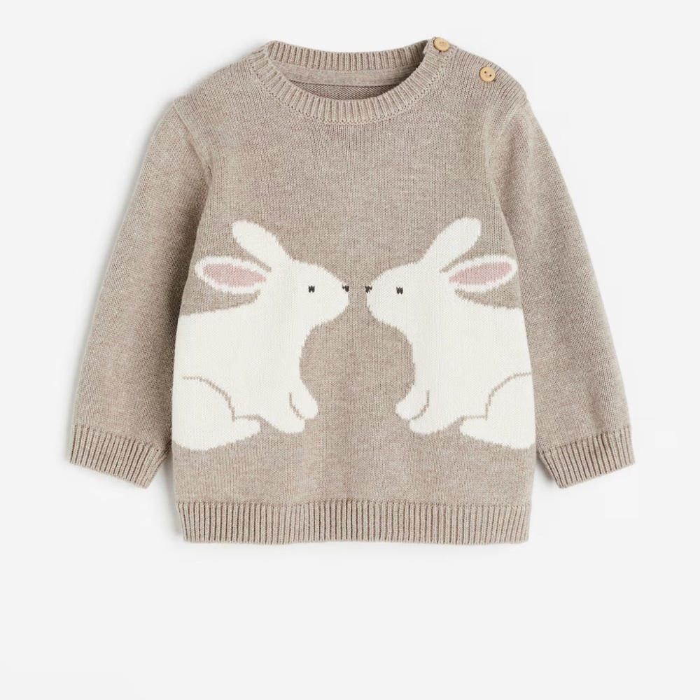 H&M Toddler Bunny Knit Sweater Sz 2T